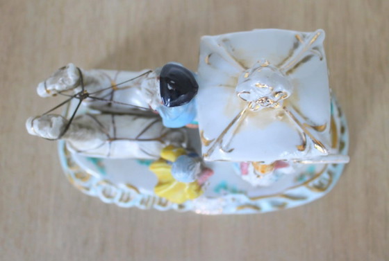 Image 1 of Nice, vintage porcelain carriage figurine, Offtriart, 1950s