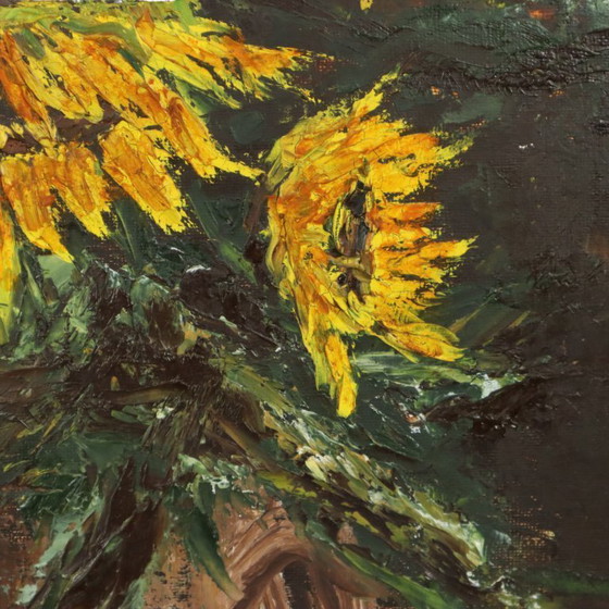 Image 1 of Still Life Sunflowers Painting 70x50cm