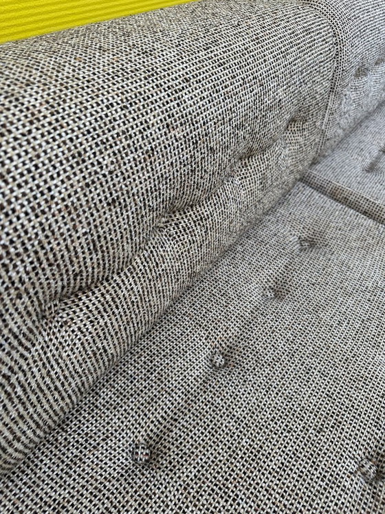 Image 1 of Vintage modular sofa / sofa bed - beige-brown woven fabric