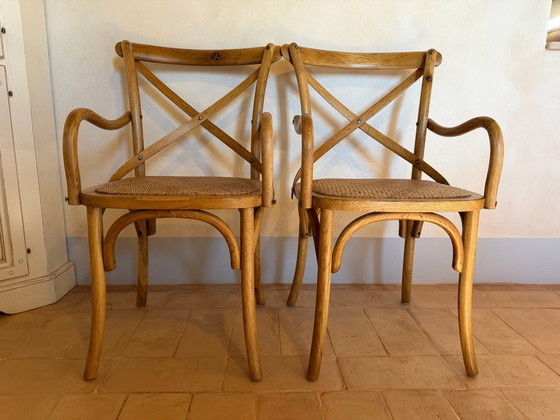 Pair of Dialma Brown DB000076 Armchairs in natural oak, Wood, Beige (photo 2 of 7)