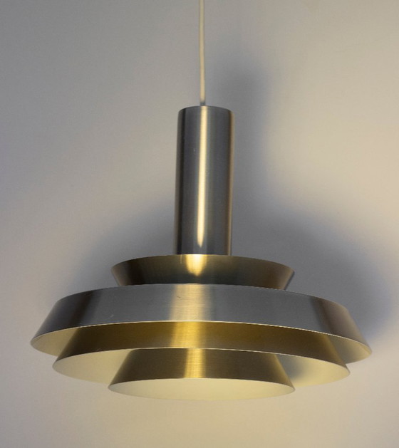 Image 1 of Deense aluminium hanglamp van Lyskaer Belysning, jaren 70