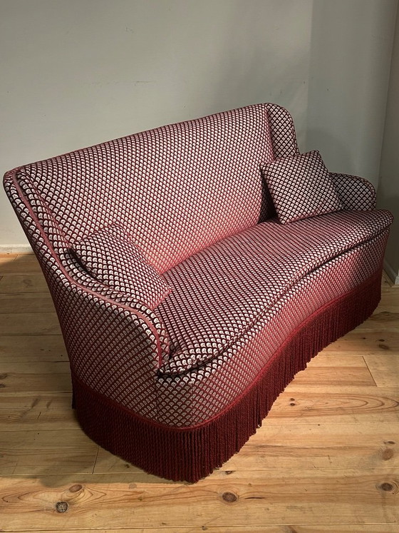 Schitterend Vintage Bankje Eerste Helft 20ste Eeuw – 2 zitsbanken, Textile (photo 8 of 13)