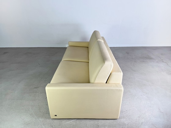 Image 1 of Original Rolf Benz Sofa Ego G leather beige two-seater couch