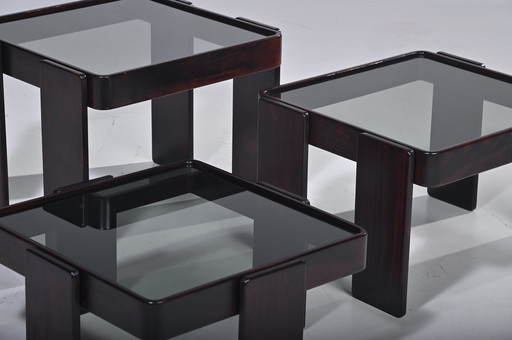 SET OF 3 NESTING TABLES BY GIANFRANCO FRATTINI FOR CASSINA