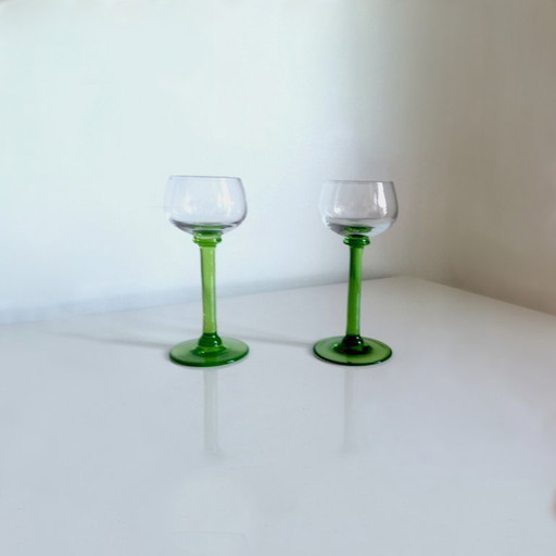 Old Phosphorescent Glasses - Collector's Item
