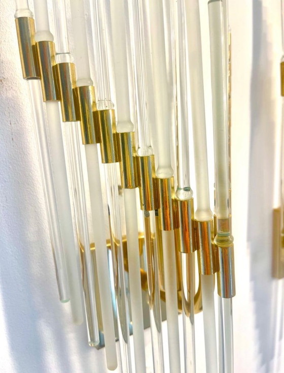 Image 1 of Gaetano Sciolari glazen wandverlichting Murano paar, Italië jaren 70