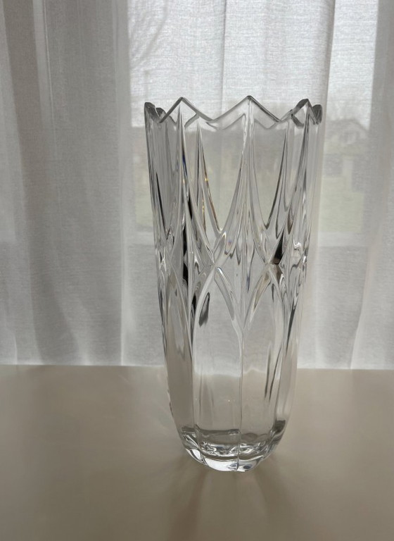 Image 1 of Vase Cristal Bohème Vintage République Tchèque