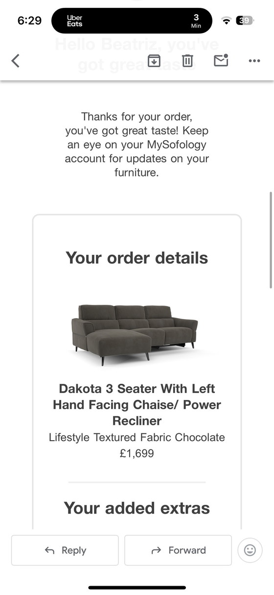 Image 1 of Divano a 3 posti per soggiorno o sala TV, età inferiore a 1 anno