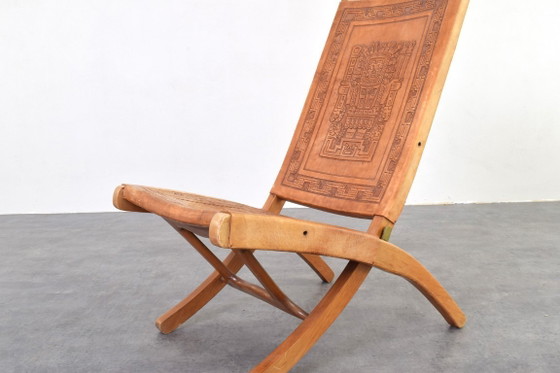 Image 1 of Sedia pieghevole di Ángel Pazmiño per Muebles de Estilo, anni '60.