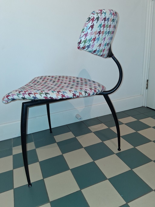 Chaises de salle à manger trépied Lande, 4x retapissées