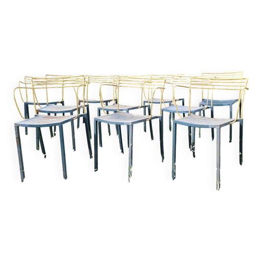 10 “Piccolo” armchairs Pascal Mourgue for Fermob