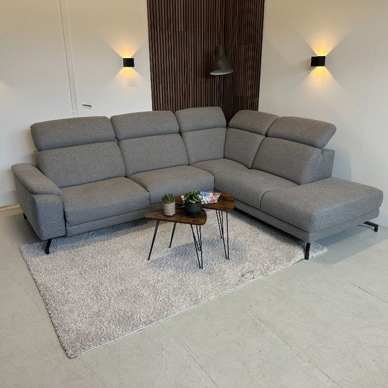Image 1 of Graues Ecksofa, elektrisch verstellbar, 286 x 235 cm
