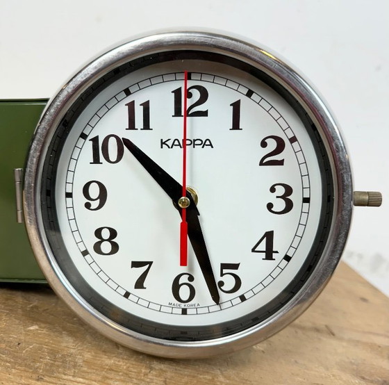 Image 1 of Vintage Green Kappa Maritime Double-Sided Wall Clock, 1980s
