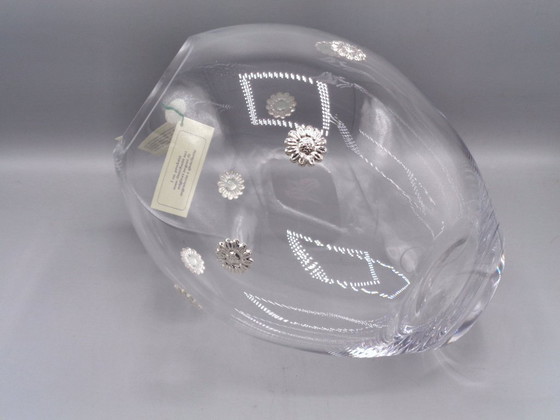 Image 1 of Glass Vase with 925 Silver Flowers