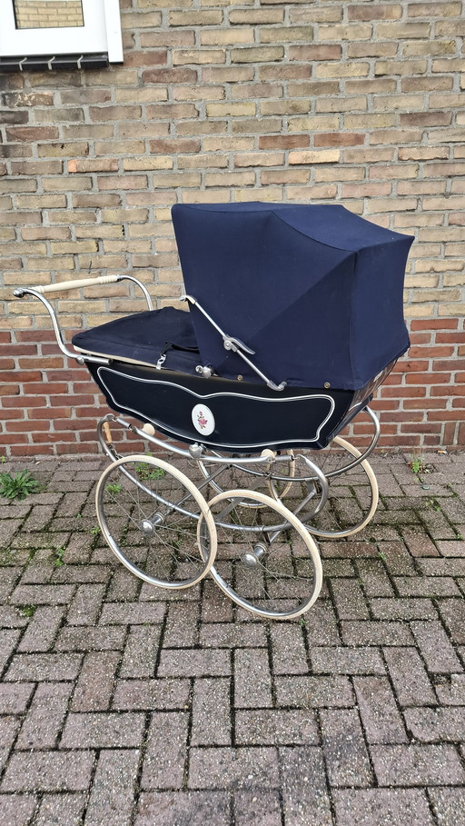 Poussette vintage High Life | Bleu foncé | Style années 60