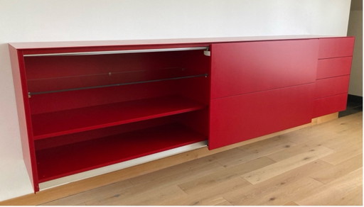 EXCLUSIVE red designer sideboard Kettnaker Soma!