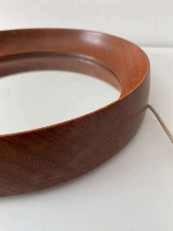 Denemarken Teakhouten Mid Century Spiegel – Wood, Glass (photo 5 of 7)