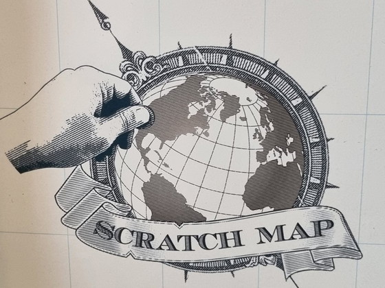 Image 1 of poster world map scratch card new folder