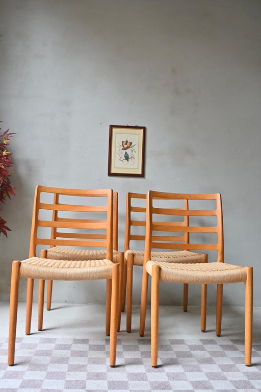 Set of 4 Dining Room Chairs Niels Otto Møller Model 85