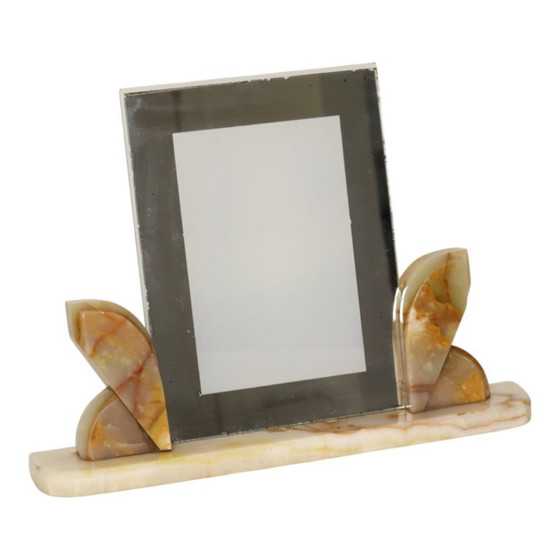 Cuadro grande estilo art déco con marco de fotos, mármol ónix y borde espejado. – Marcos de fotos, Marble (photo 20 of 22)