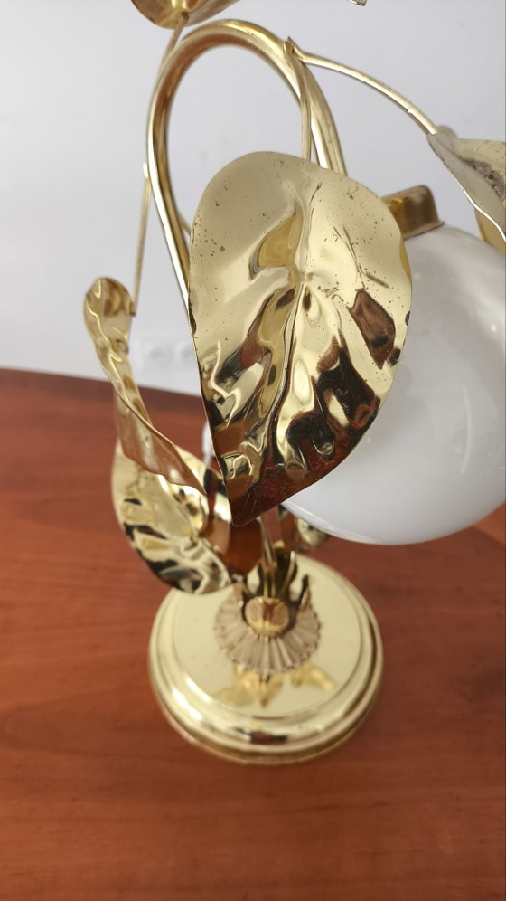 Vintage lamp met gouden bladeren – Tafellampen, Metaal (photo 6 of 8)