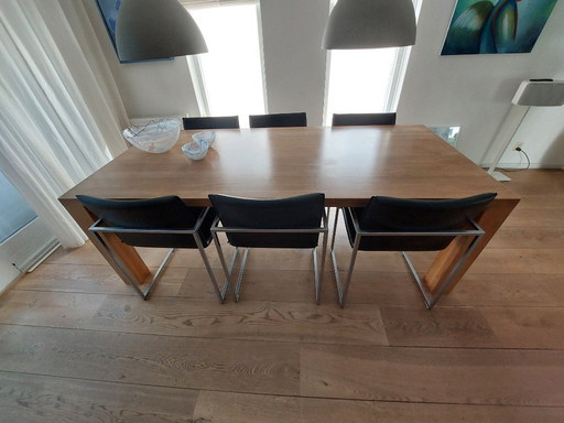 Art of Living walnut dining table