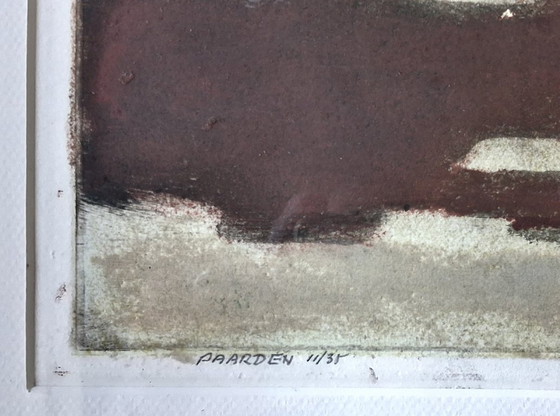Ru van Rossem - Paarden - Grote Kleurenets – Litho's & Zeefdrukken, Paper (photo 5 of 5)