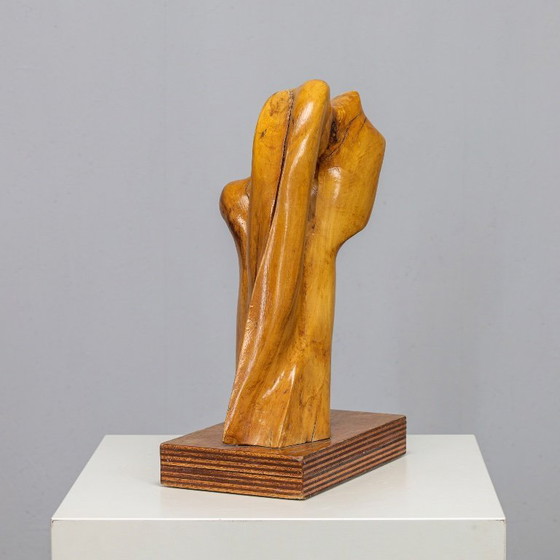 Image 1 of Abstract Organic Wood Sculpture by H. Hinfelaar, Netherlands, 1980s