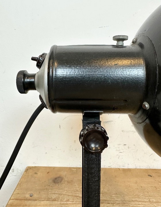 Image 1 of Vintage Black Enamel Table Photo Lamp, 1950s