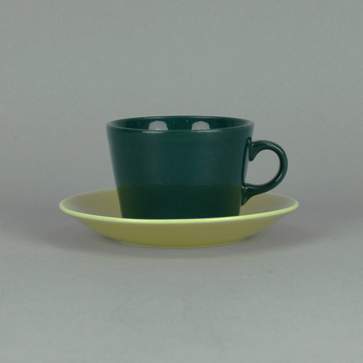 Kaj Franck (1911-1989) - taza y platillo - modelo Kilta - fabricante Arabia Finlandia - años 60
