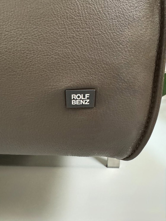 Image 1 of Divano di design Rolf Benz Dono, divano in pelle, divano marrone, divano angolare