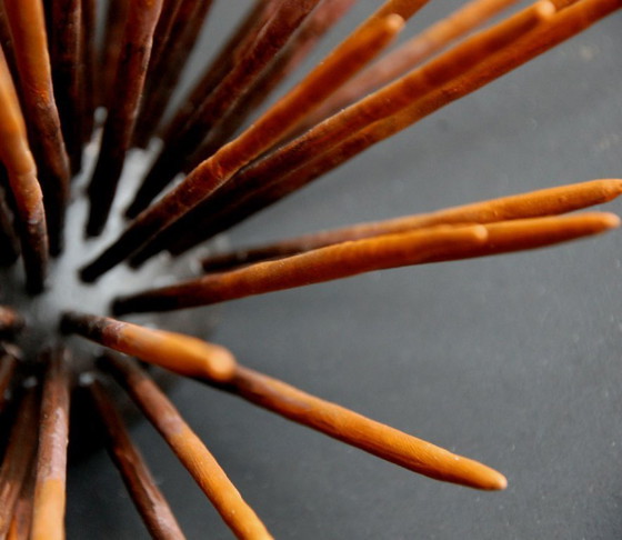 Image 1 of Mid-Century Modern Starburst Wall Art Sculpture — MCM Decor, 3D Textured Custom Color Designer Art 