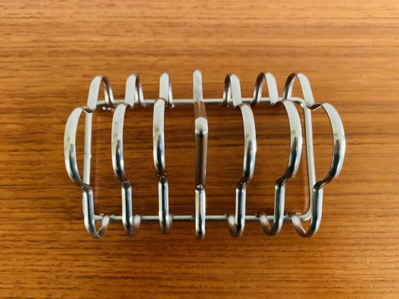 Image 1 of Porta toast Art Déco, placcato argento, per 6 fette, anni '30