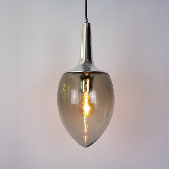 Suspension vintage Peill & Putzler en forme de goutte, Allemagne, années 1960 – Metal, Glass (photo 2 of 15)