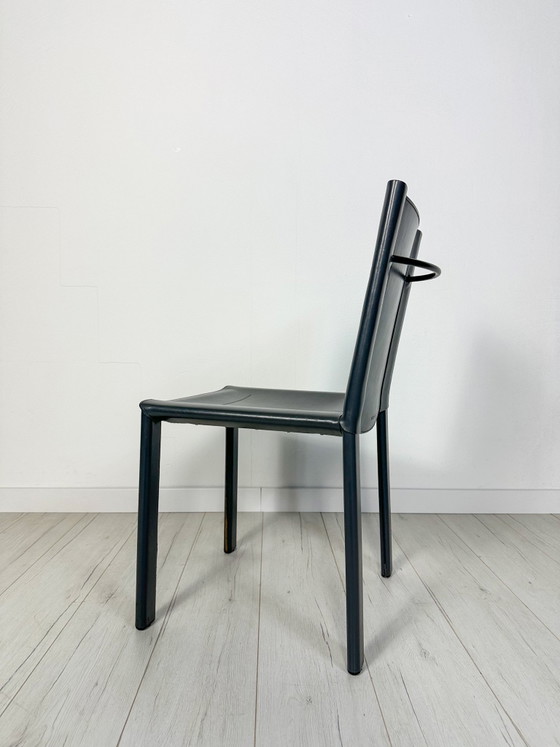 Image 1 of 6x Set 1980s VINTAGE ITALIAN DINING CHAIRS BY CARLO BARTOLI FOR MATTEO GRASSI
