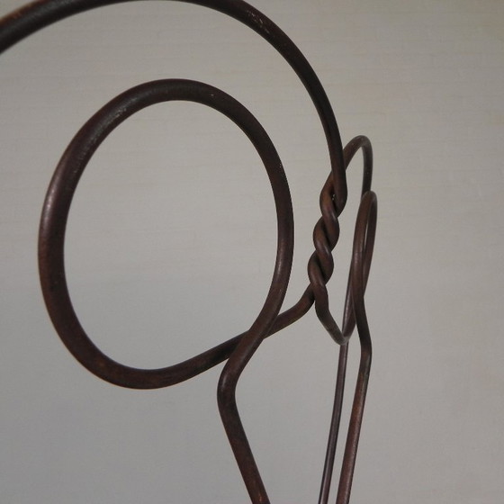 Image 1 of Elegant steel American ice cream parlor chair, 1940s