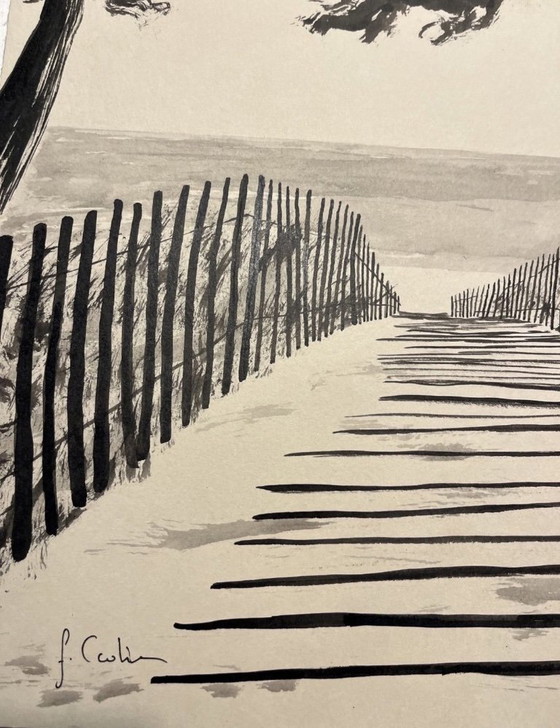 Image 1 of Inchiostro di china su carta naturale da 250 g, formato 40x30 cm