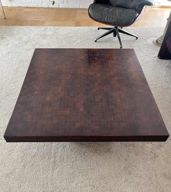 Image 1 of mosaic wood coffee table
