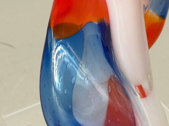 Image 1 of Murano style studio glass vase, tricolore, Mdina Glass Malta, 1970s