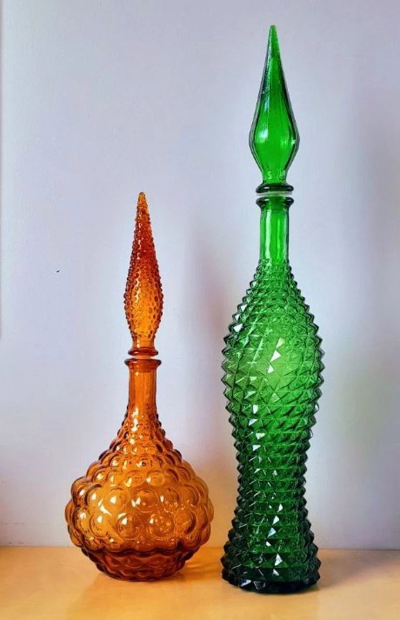 Image 1 of Set van twee Empoli karaffen, 1970