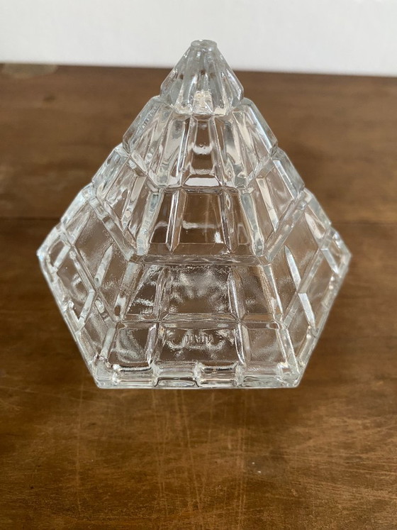 Vintage Italiaanse geometrische glazen piramide sieradendoos, jaren 70 – Decoratieve objecten, Glass (photo 10 of 10)