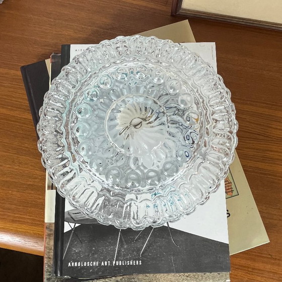 Applique Murale Ronde Plafonnier Verre Transparent Luminaire Ancien Vintage 1970 1980 – Appliques murales (photo 4 of 9)