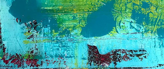 Image 1 of Original Acrylic Painting Abstract Expressionism Dolphin