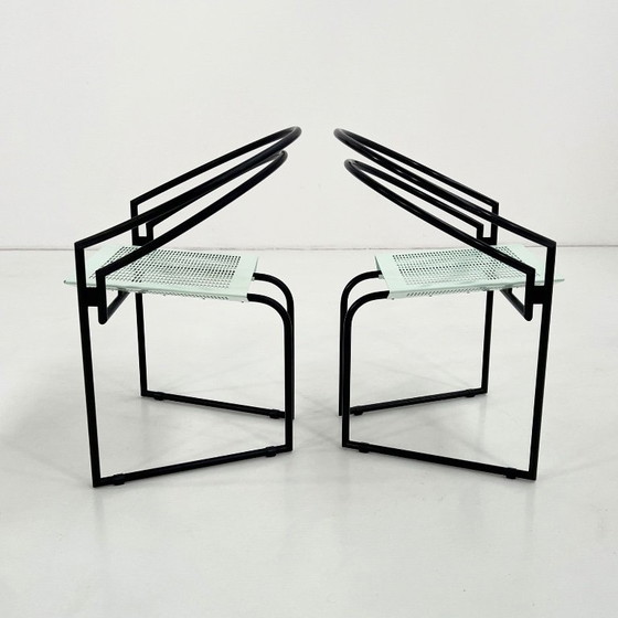 Black & Mint La Tonda Chair By Mario Botta For Alias, 1980s – Side chairs, Metal (photo 5 of 11)