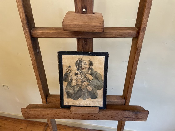 Image 1 of Large Antique Oak Easel French