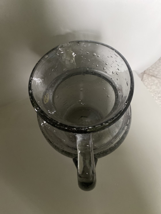 Image 1 of Jarra/jarra de vidrio hecha a mano con burbujas