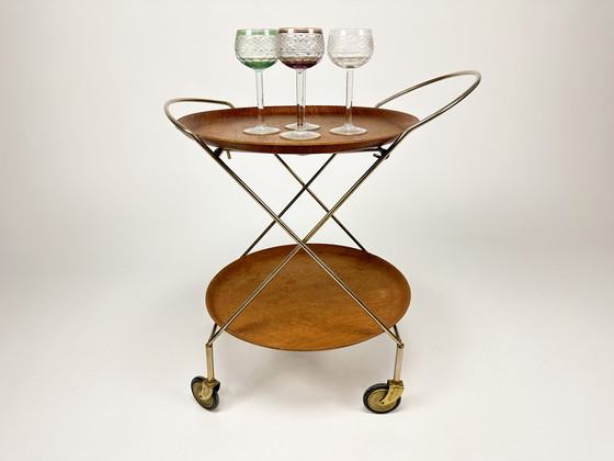 Image 1 of Mid Century 1950S Zwei Tablett Servieren / Butlers / Cocktail Trolley von Ary Schweden