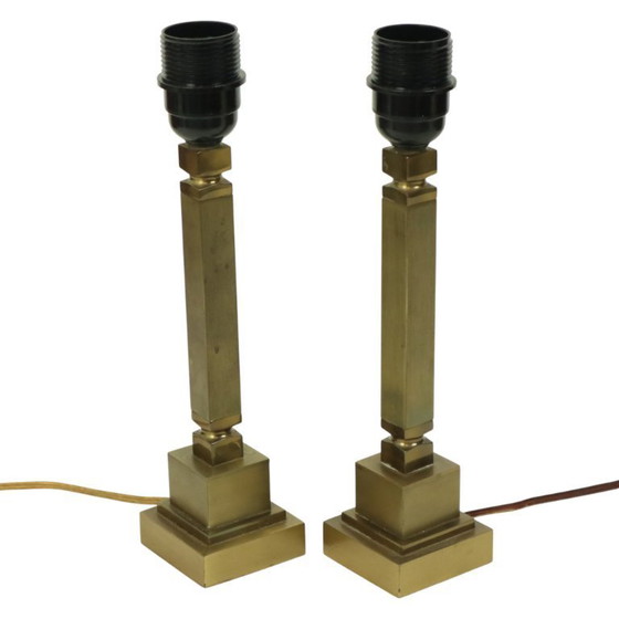 Image 1 of Vintage Brass Table Lamps Boulanger Style