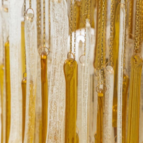 Image 1 of MAZZEGA MURANO GLASS CHANDELIER, ITALIAN DESIGN, 70S VINTAGE