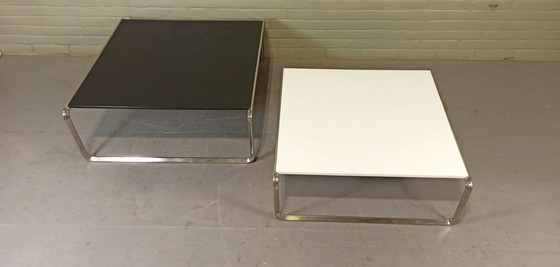 Image 1 of Bauhaus Stijl Nesting Tables Salontafels, Zwart En Wit